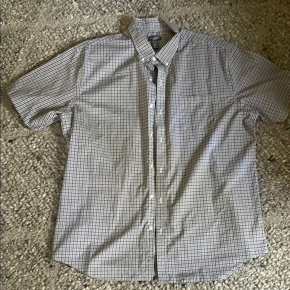Men's Black and White Checkered Shirt